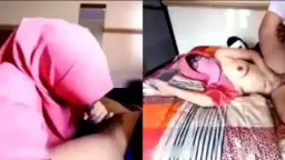 Ngewe MissHijabHyper Jilbab Pink Batik Video by Kompoz