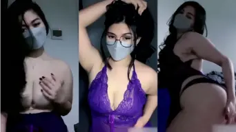 Zara Gladys Lingerie Ungu Ebot Video by NoBokep